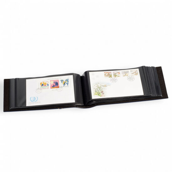 < LEUCHTTURM > Album para 100 Sobres color burdeos